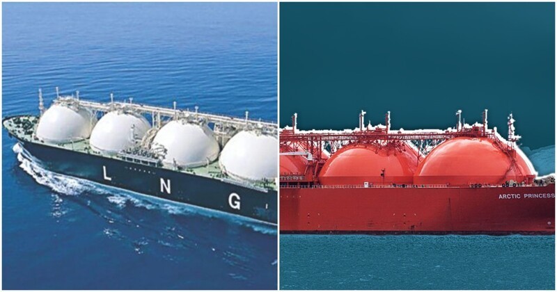 Почему для резервуаров танкеров для перевозки сжиженного природного газа выбрали сферическую форму (4 фото)