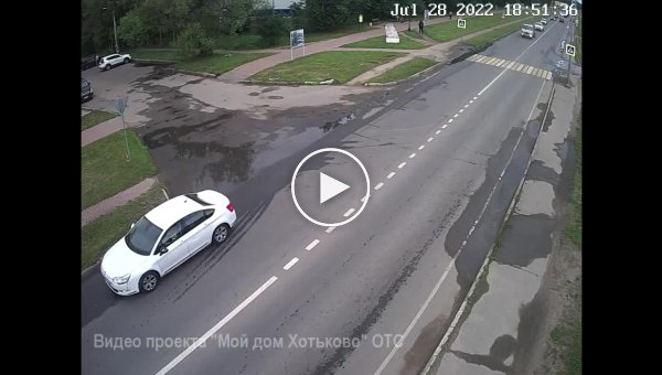 Жесткое ДТП с мотоциклистом в Московской области