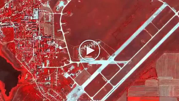 Появились спутниковые снимки аэродрома «Саки» в Новофедоровке в инфракрасном диапазоне