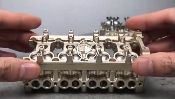 Сборка модели восьмицилиндрового двигателя