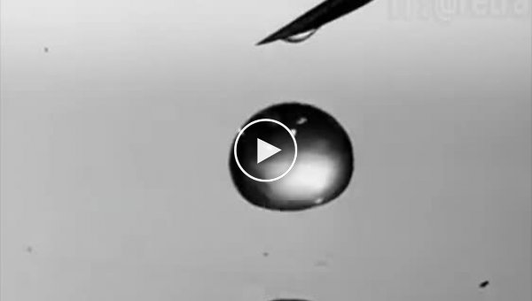 Падение капли в воду, снятое высокоскоростной видеокамерой