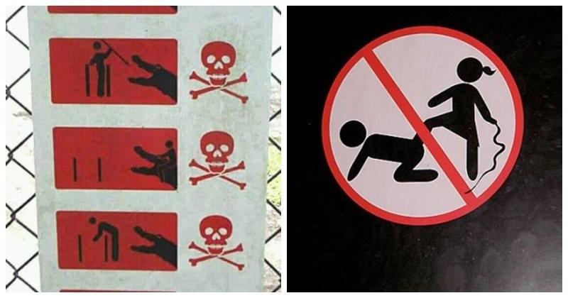 17 very strange, but funny signs and road signs (18 photos) » Nevsedoma