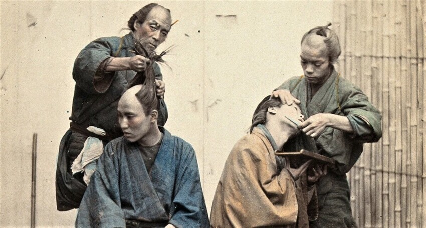 Why did the samurai shave their hair off the top of their head? (6 ...