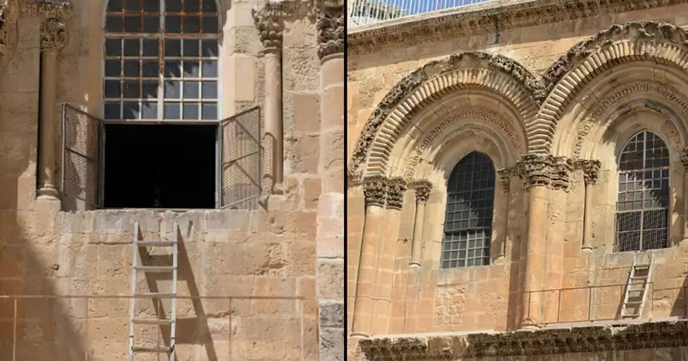 How a wooden staircase became a symbol of the status quo in the Church of  the Holy Sepulcher in Jerusalem (4 photos) » Nevsedoma