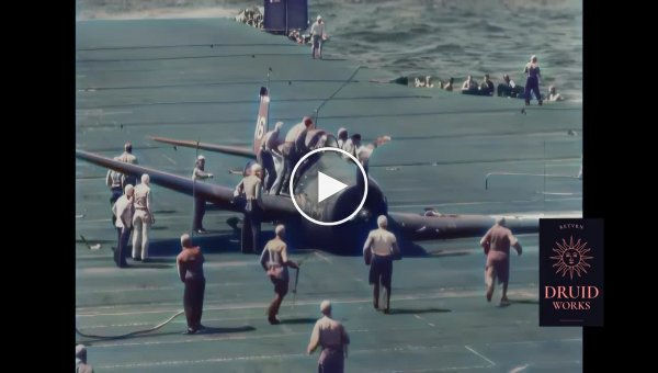 Восстановленные кадры авиахроники Второй мировой войны