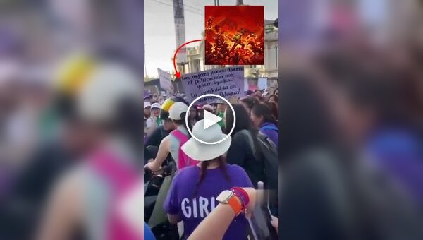 Потасовка на митинге феминисток
