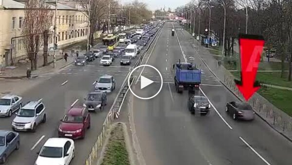 В Киеве произошло ДТП с опрокидыванием